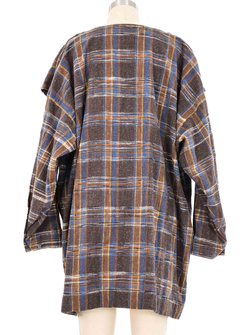 Issey Miyake Plantation Plaid Tunic Top arcadeshops.com