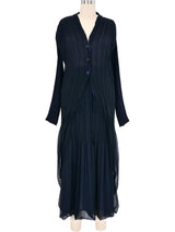 Issey Miyake Layered Pleated Chiffon Ensemble Suit arcadeshops.com