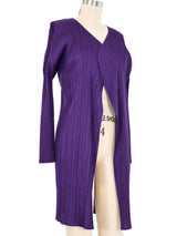 Issey Miyake Pleats Please Purple Cardigan Top arcadeshops.com