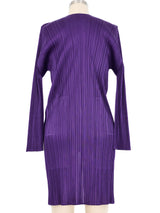 Issey Miyake Pleats Please Purple Cardigan Top arcadeshops.com