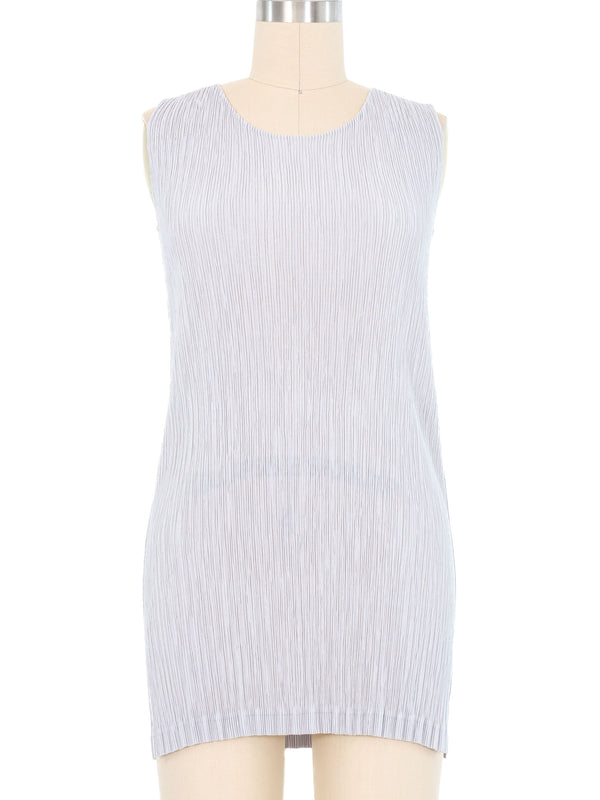 Issey Miyake Grey Pleat Top Top arcadeshops.com
