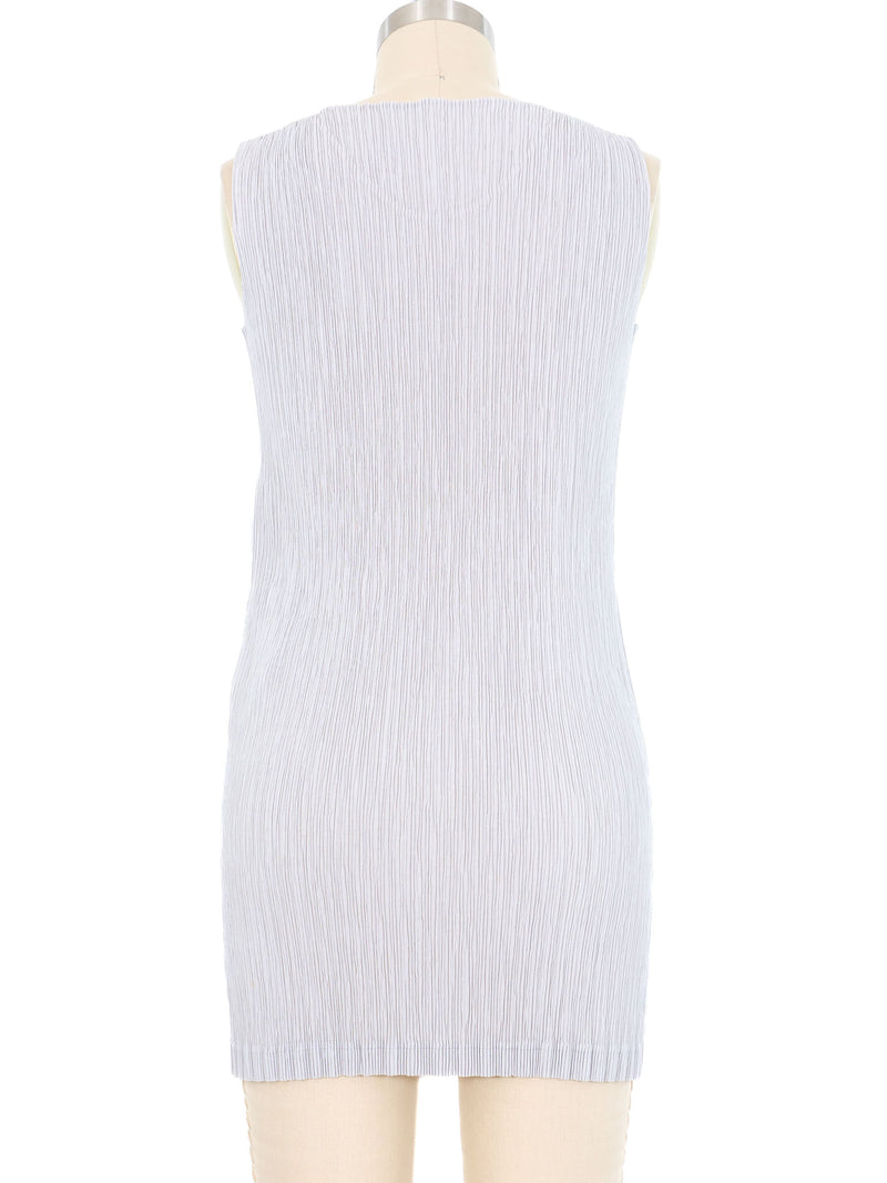 Issey Miyake Grey Pleat Top Top arcadeshops.com