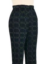 Issey Miyake Pleats Please Circle Stitched Pleated Cropped Pant Bottom arcadeshops.com