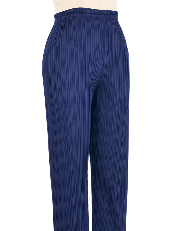 Issey Miyake Pleats Please Navy Crop Pants Bottom arcadeshops.com