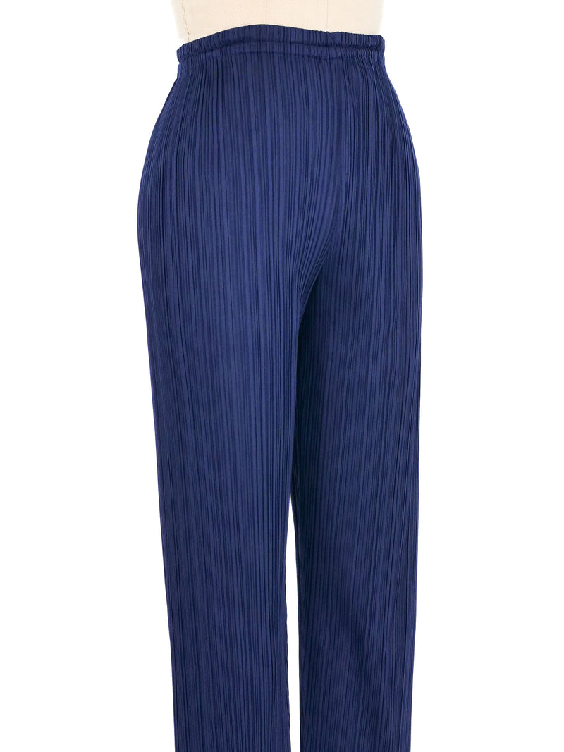 Issey Miyake Pleats Please Navy Crop Pants Bottom arcadeshops.com