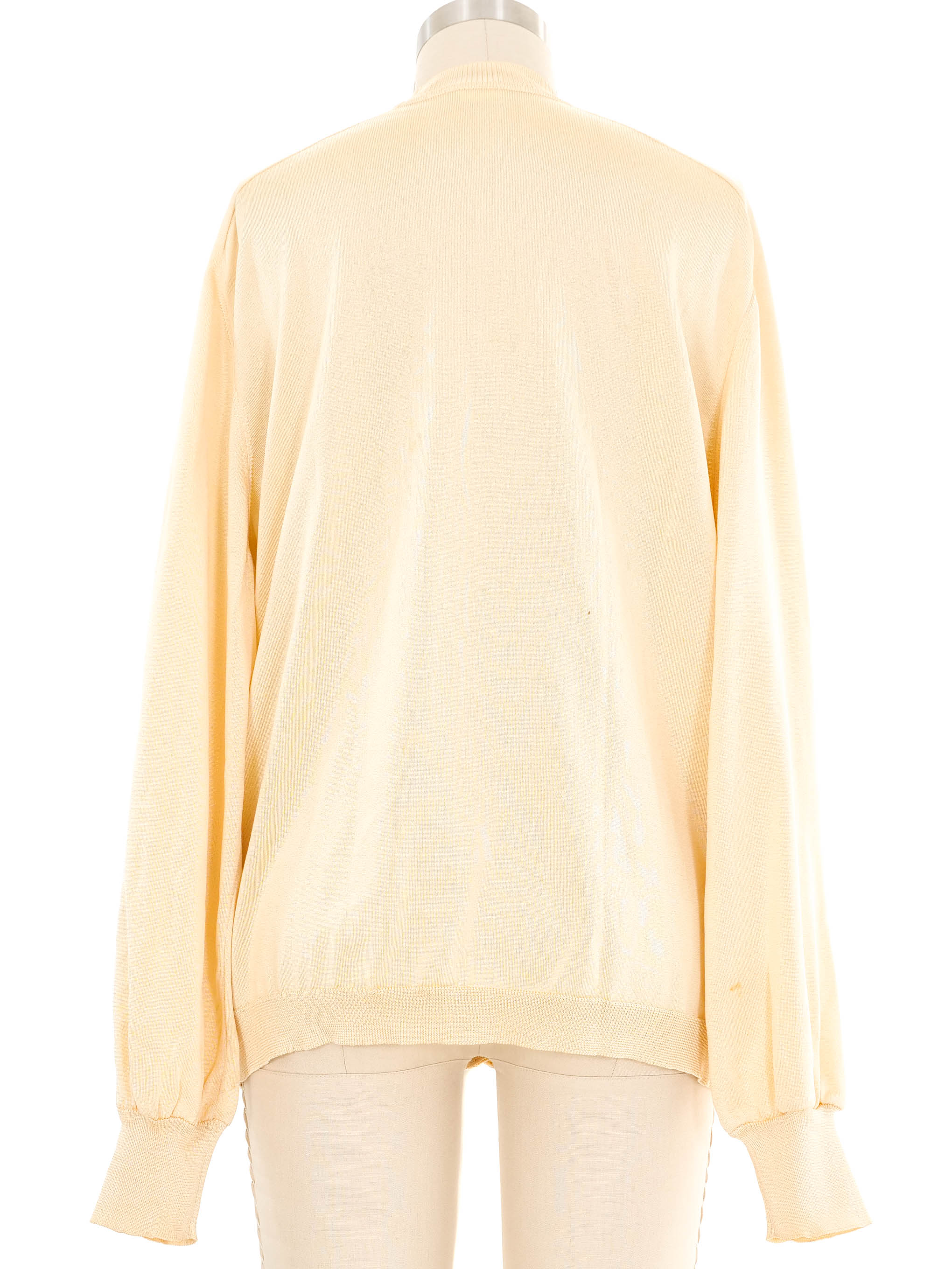 トップス HERMES SILK CARDIGAN Vintage 1990s Hermes Silk Knit Cardigan - Raleigh Vintage