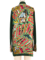 Hermes Tarot Print Cardigan Top arcadeshops.com