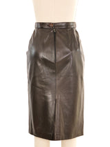 Hermes Brown Leather Skirt Bottom arcadeshops.com