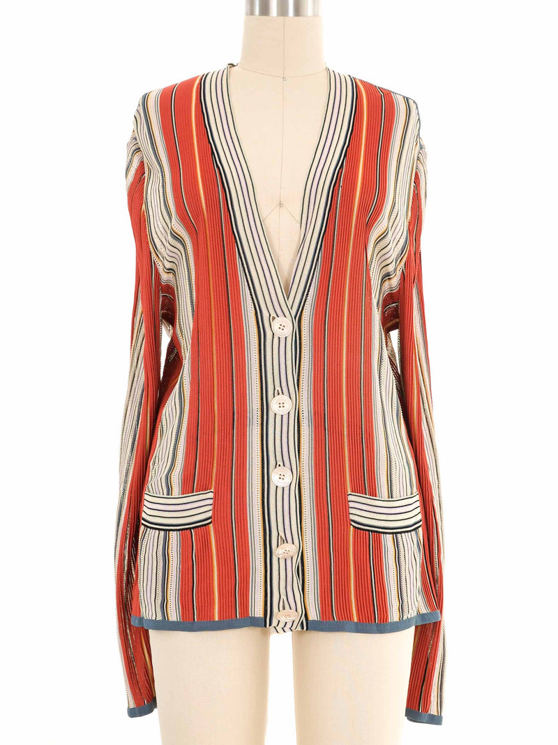 Hermes Multicolor Stripe Cardigan Jacket arcadeshops.com