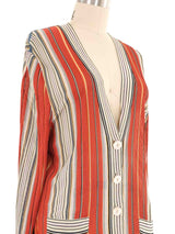 Hermes Multicolor Stripe Cardigan Jacket arcadeshops.com