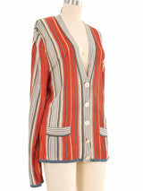 Hermes Multicolor Stripe Cardigan Jacket arcadeshops.com