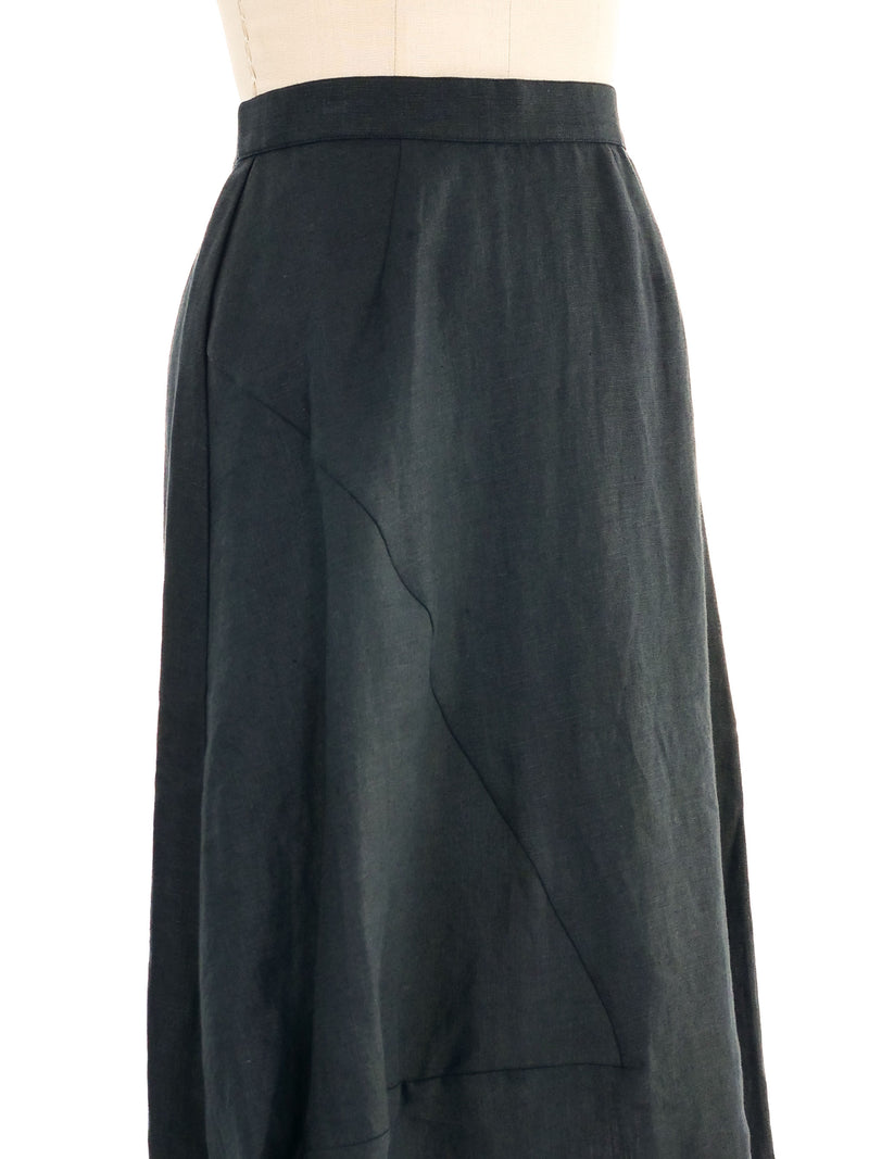 Hermes Black Linen Skirt Bottom arcadeshops.com