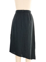 Hermes Black Linen Skirt Bottom arcadeshops.com