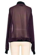 Jean Paul Gaultier Eggplant Sheer Pullover Top arcadeshops.com