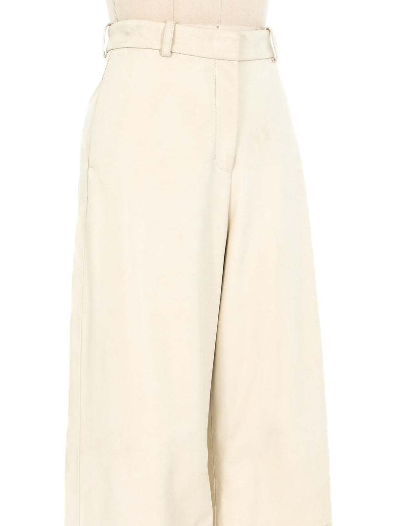 Rosetta Getty Straight Leg Leather Trousers Bottom arcadeshops.com