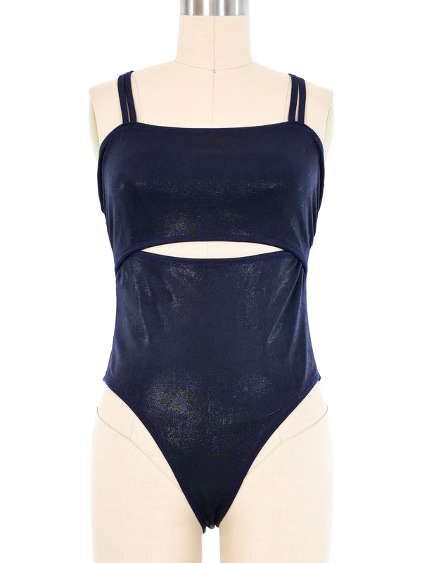 Versace Metallic Cutout Swimsuit Suit arcadeshops.com