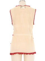 2001 Jean Paul Gaultier Script Mesh Tank Top arcadeshops.com