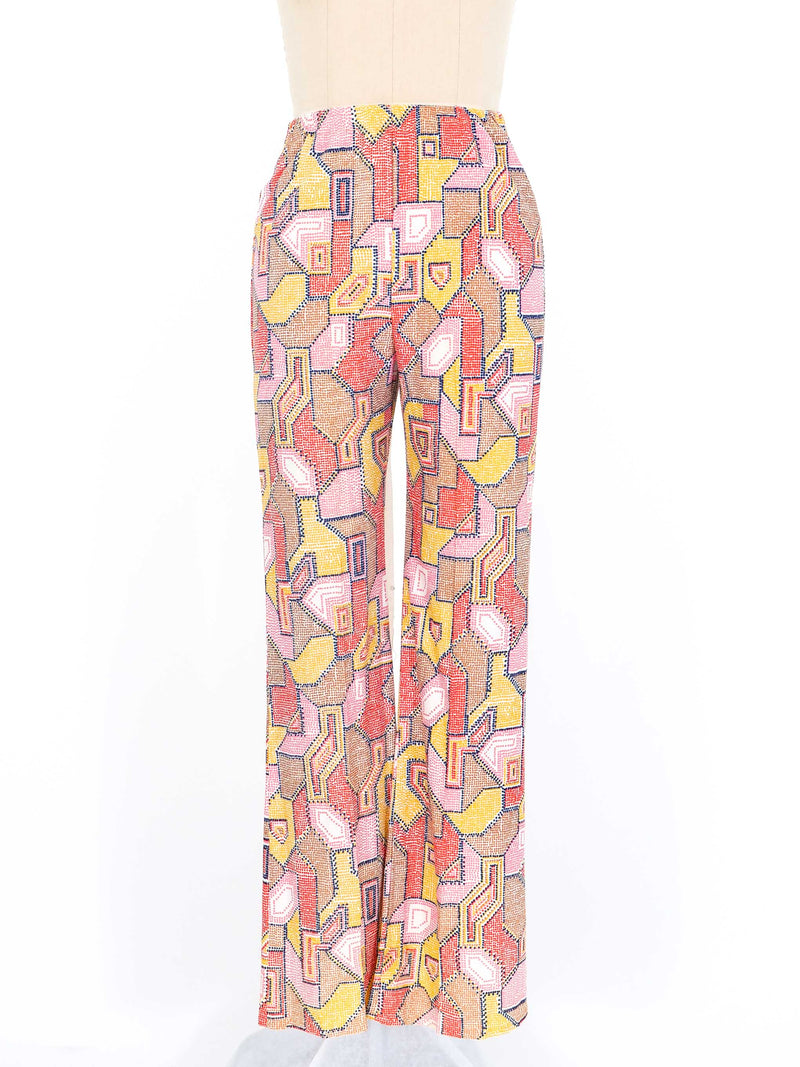 1970s Mosaic Halter Top Ensemble Suit arcadeshops.com