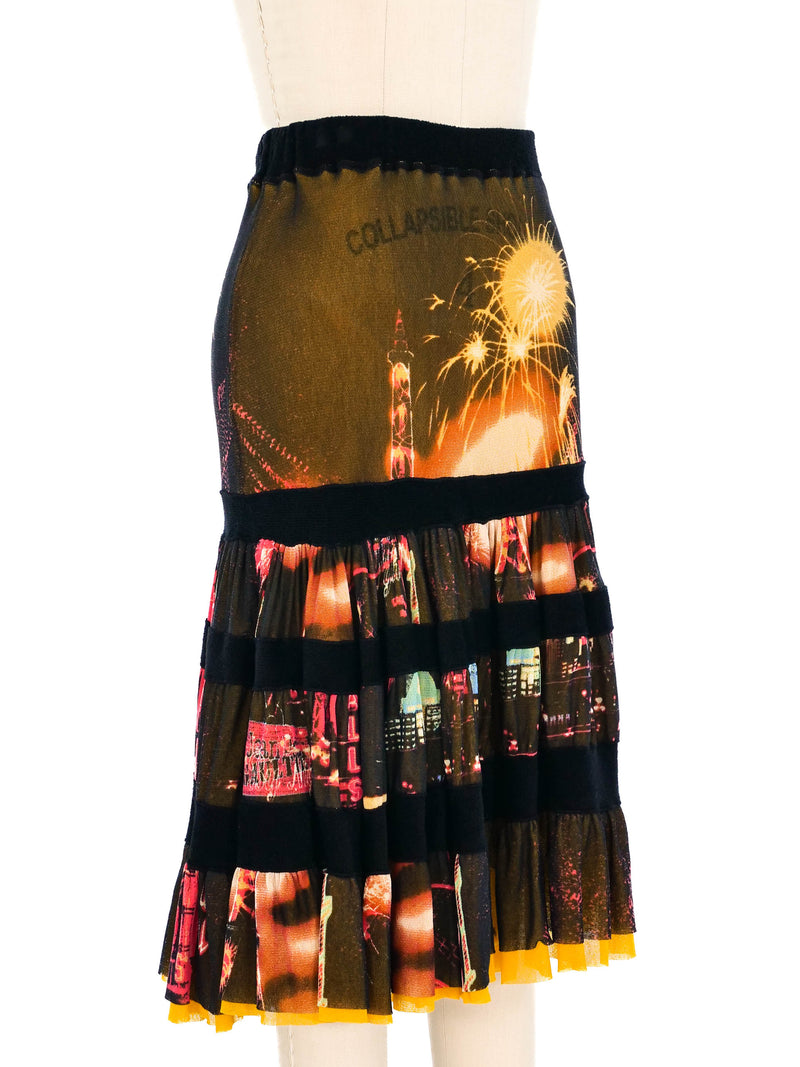 Jean Paul Gaultier Tiered Mesh Fireworks Skirt Bottom arcadeshops.com