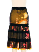 Jean Paul Gaultier Tiered Mesh Fireworks Skirt Bottom arcadeshops.com