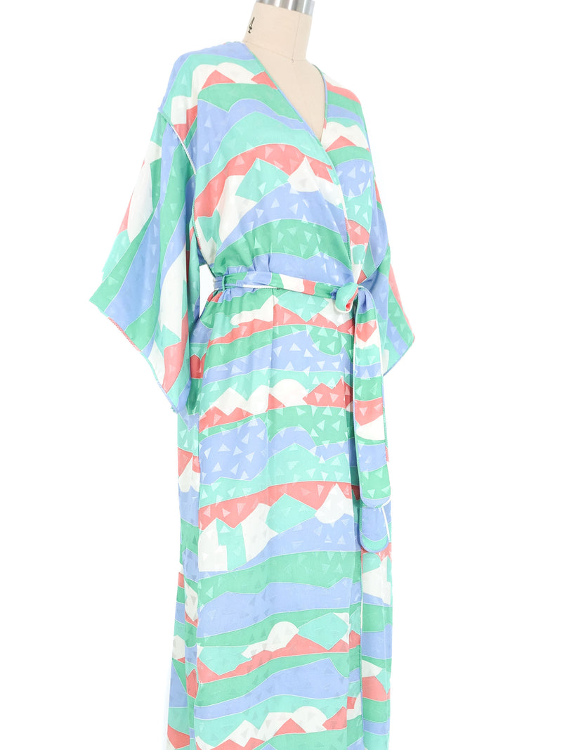 Mary McFadden Pastel Geometric Robe Jacket arcadeshops.com