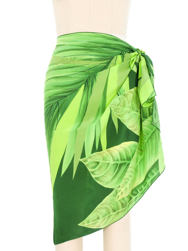 Gottex Leaf Print Sarong Bottom arcadeshops.com