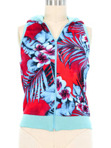 Dolce & Gabbana Sleeveless Terrycloth Hoodie Top arcadeshops.com