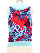 Dolce & Gabbana Sleeveless Terrycloth Hoodie Top arcadeshops.com