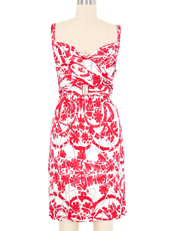 Gucci Floral Print Wrap Around Dress Dress arcadeshops.com