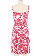 Gucci Floral Print Wrap Around Dress Dress arcadeshops.com