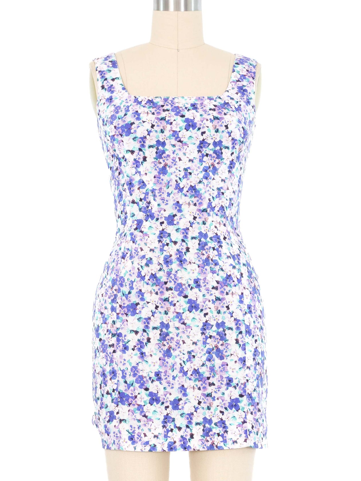 knee length dresses for ladies Dolce & Gabbana Lavender Floral Mini Dress