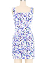 Dolce & Gabbana Lavender Floral Mini Dress Dress arcadeshops.com