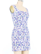 Dolce & Gabbana Lavender Floral Mini Dress Dress arcadeshops.com