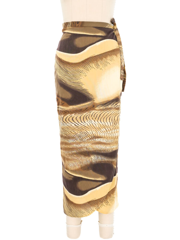 1990s Animal Print Wrap Skirt Bottom arcadeshops.com
