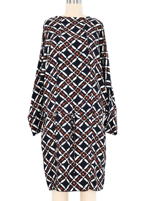 Marni Crossback Check Silk Dress Dress arcadeshops.com