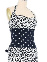 Angelo Tarlazzi Mixed Print Bustier Halter Dress Dress arcadeshops.com