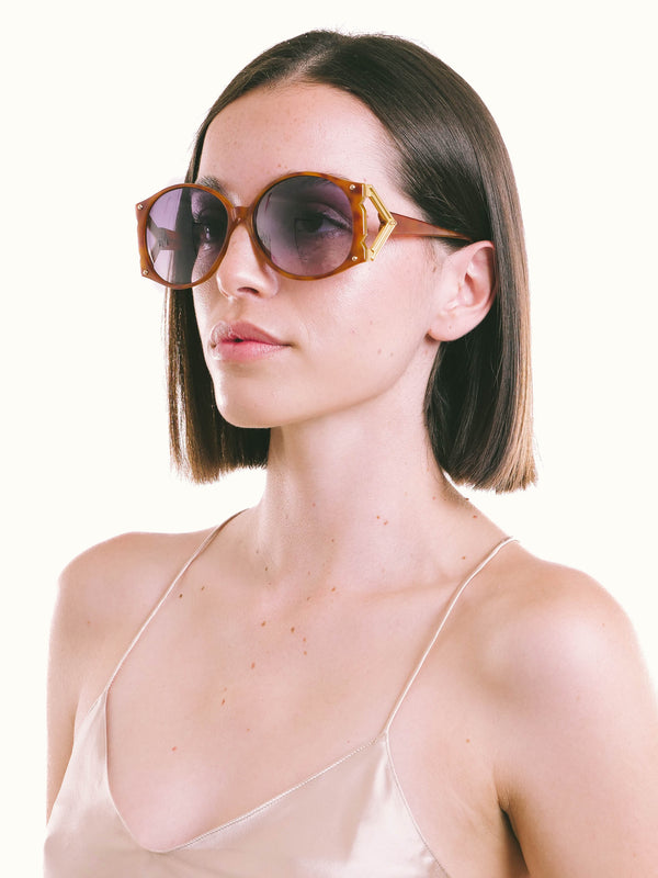 Christian Dior Caramel Tortoiseshell Sunglasses Accessory arcadeshops.com