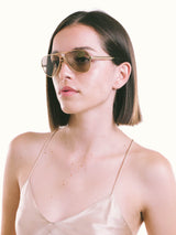 Gold Framed Aviator Sunglasses Accessory arcadeshops.com