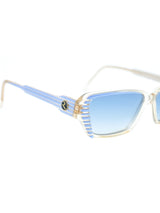 Rochas Clear Striped Rectangular Sunglasses Accessory arcadeshops.com