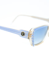 Rochas Clear Striped Rectangular Sunglasses Accessory arcadeshops.com