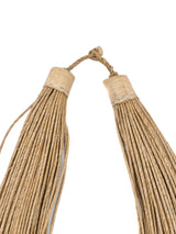 African Leather Beige Bib Necklace Accessory arcadeshops.com