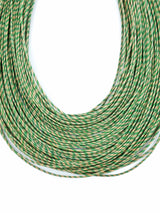 African Leather Green Bib Necklace Accessory arcadeshops.com