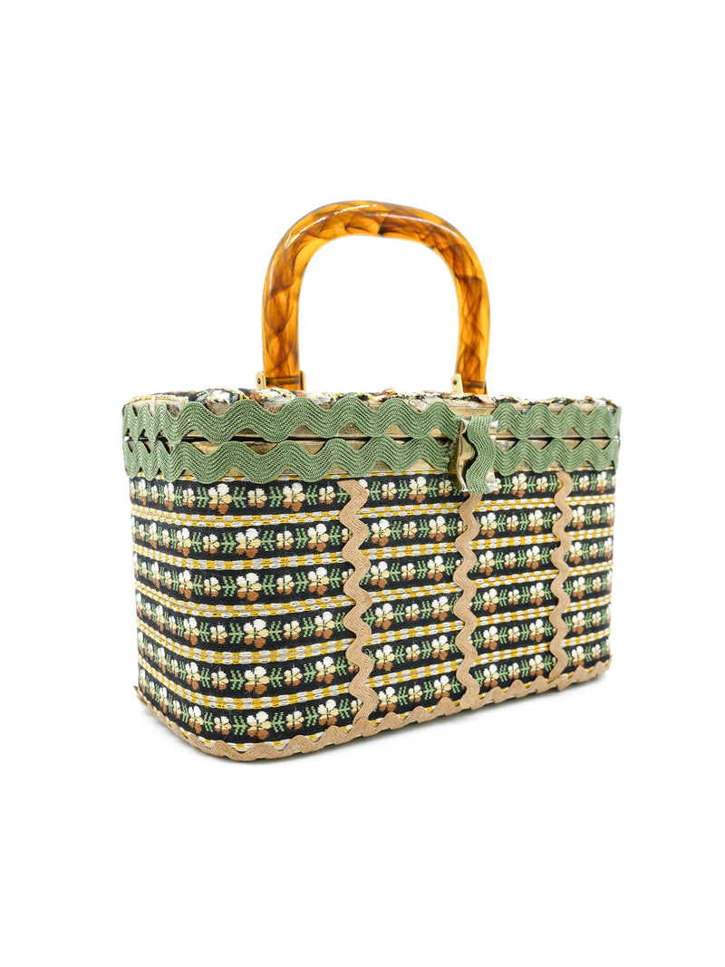 1970s Rick Rack Trim Box Purse Accessory arcadeshops.com
