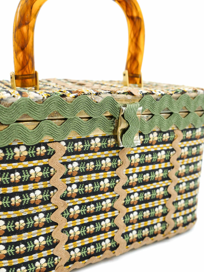 1970s Rick Rack Trim Box Purse Accessory arcadeshops.com