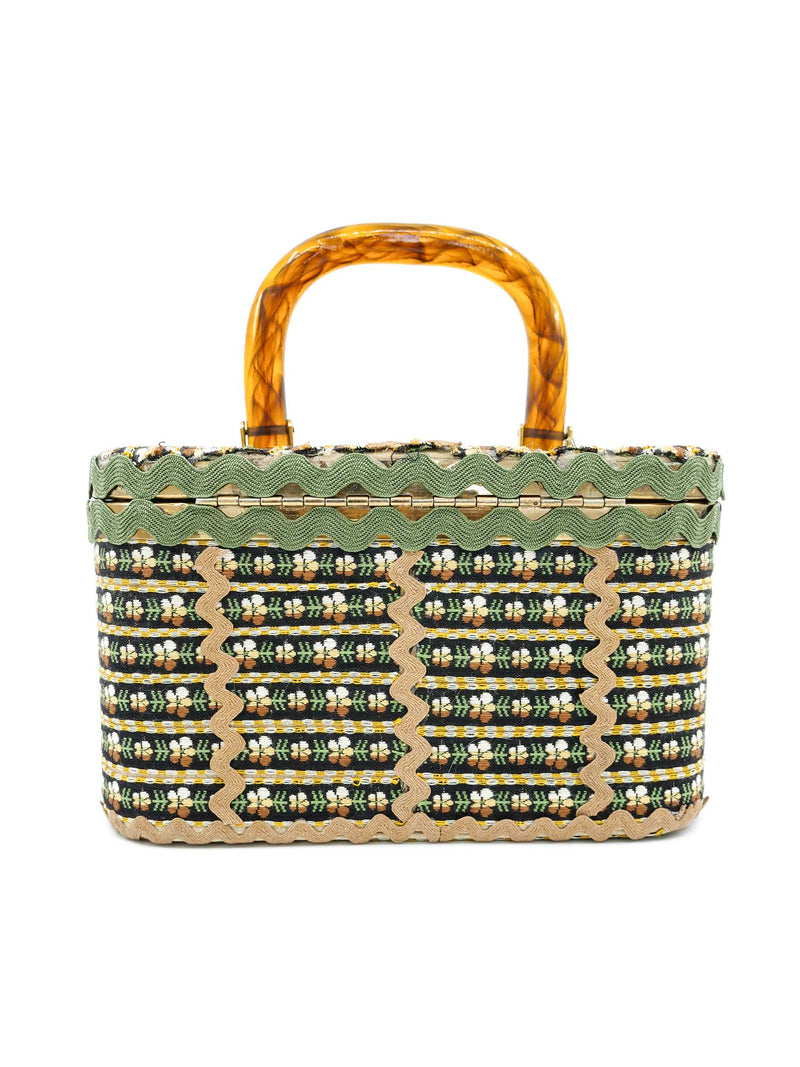 1970s Rick Rack Trim Box Purse Accessory arcadeshops.com