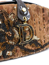 Christian Dior Beaded Velvet Patent Trimmed Clutch Accessory arcadeshops.com