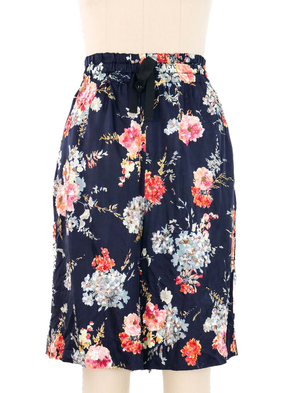 Dries Van Noten Sequin Floral Shorts Bottom arcadeshops.com