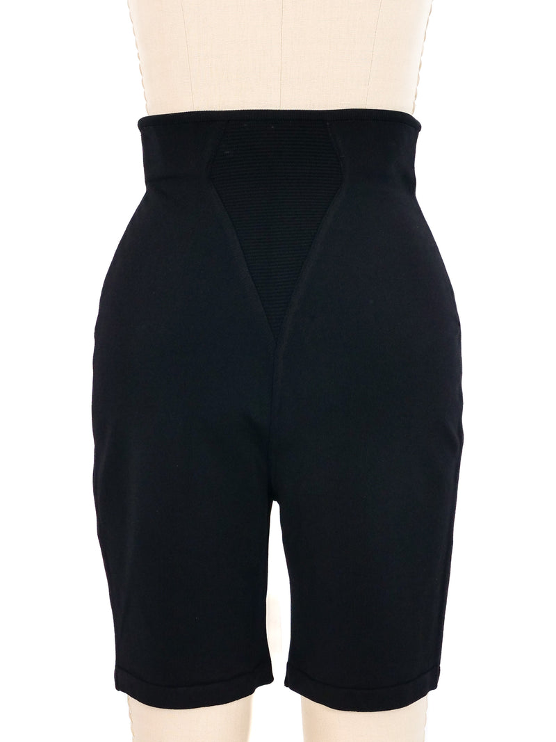 Alaia Black Knit Bike Shorts Bottom arcadeshops.com