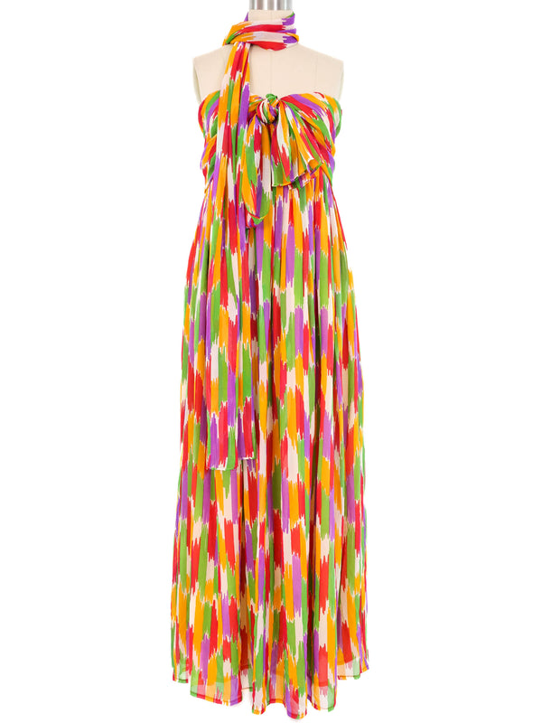 Givenchy Striped Strapless Chiffon Dress Dress arcadeshops.com