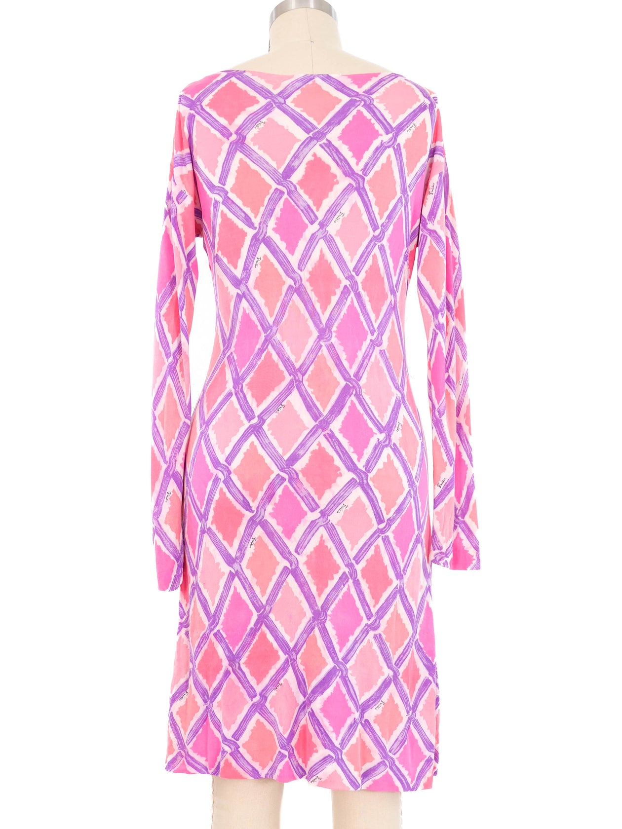 silk jersey dress 1960s Emilio Pucci Harlequin Silk Jersey Dress
